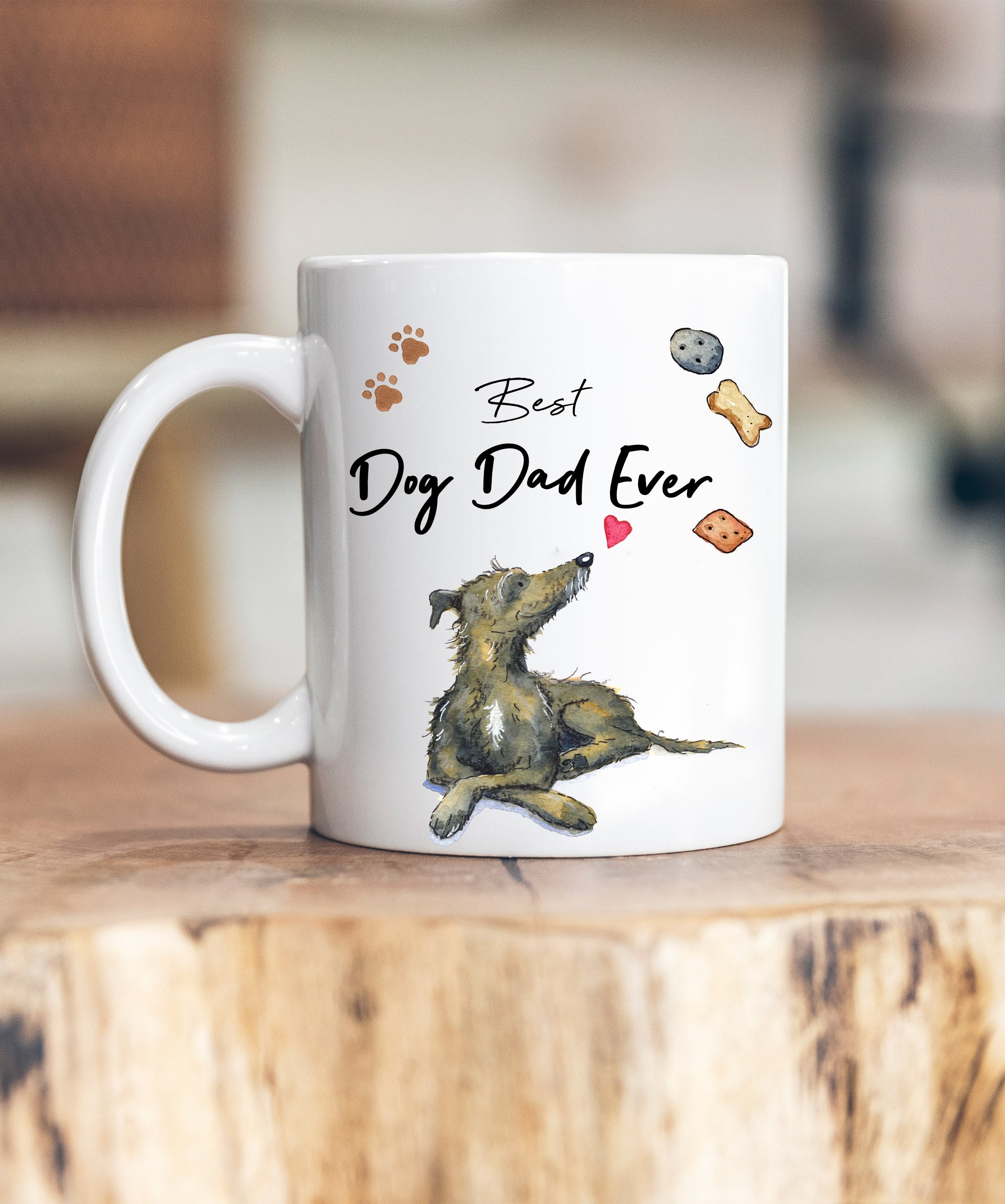 Best Dog Dad Lurcher Ceramic Mug Villager Jim s Shop