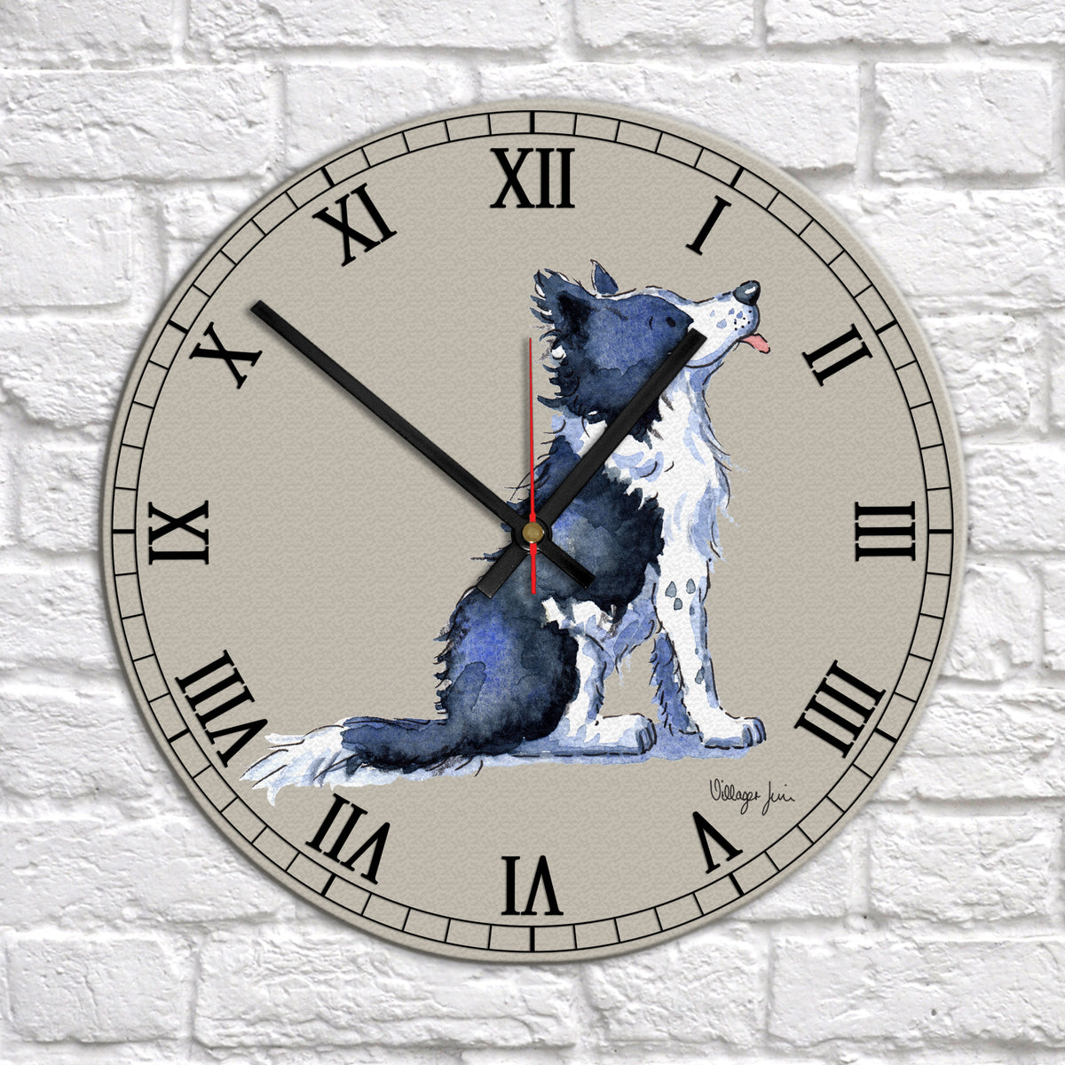 Border Collie Clock – Villager Jim's Shop