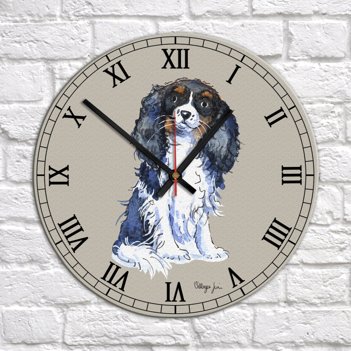 King Charles Spaniel Clock – Villager Jim's Shop