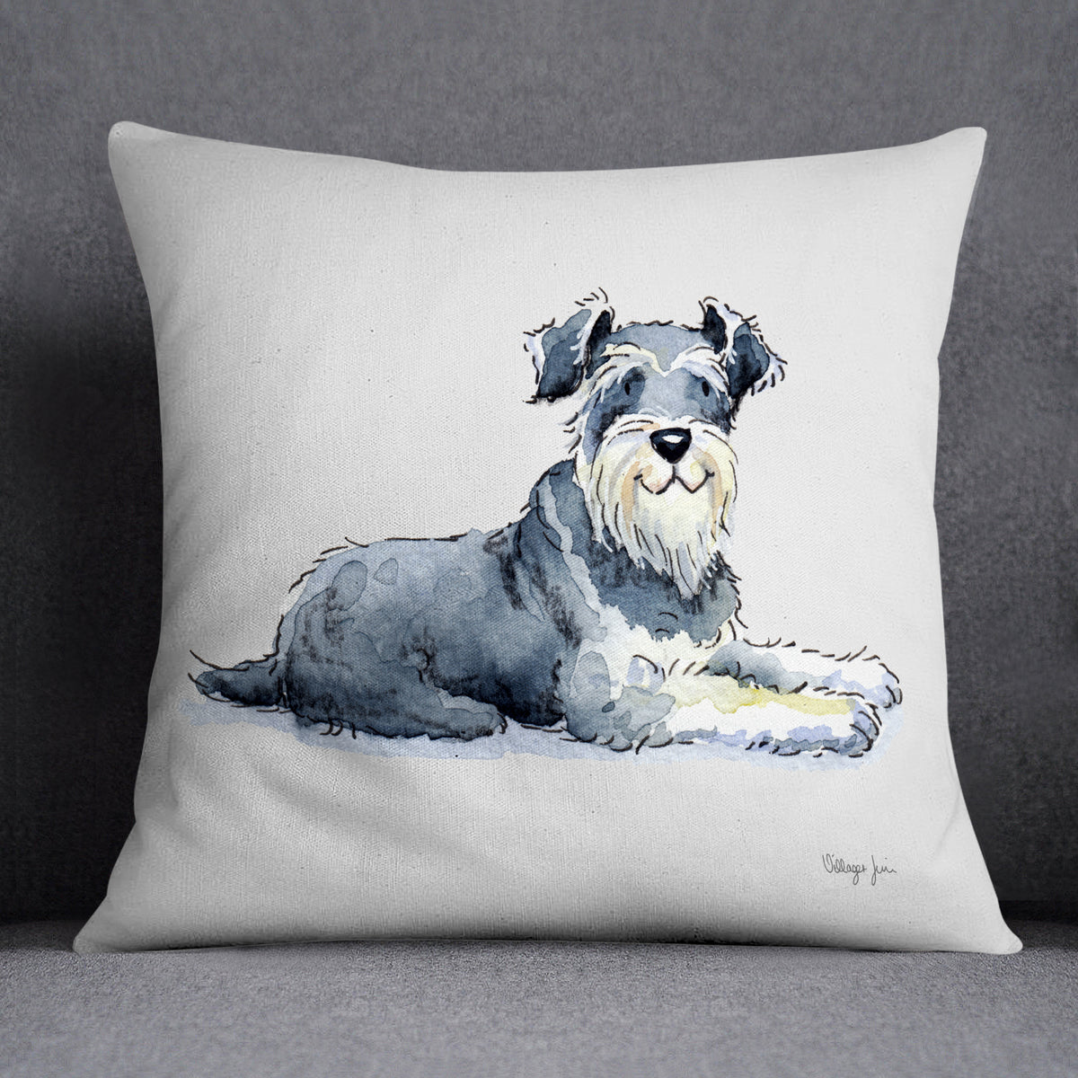 Miniature Schnauzer Laying Cushion – Villager Jim's Shop