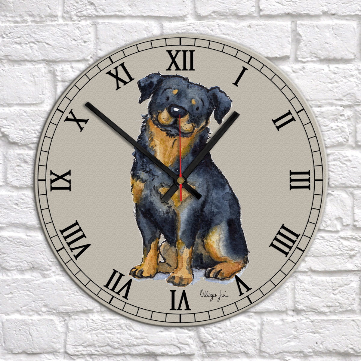 Rottweiler Clock – Villager Jim's Shop