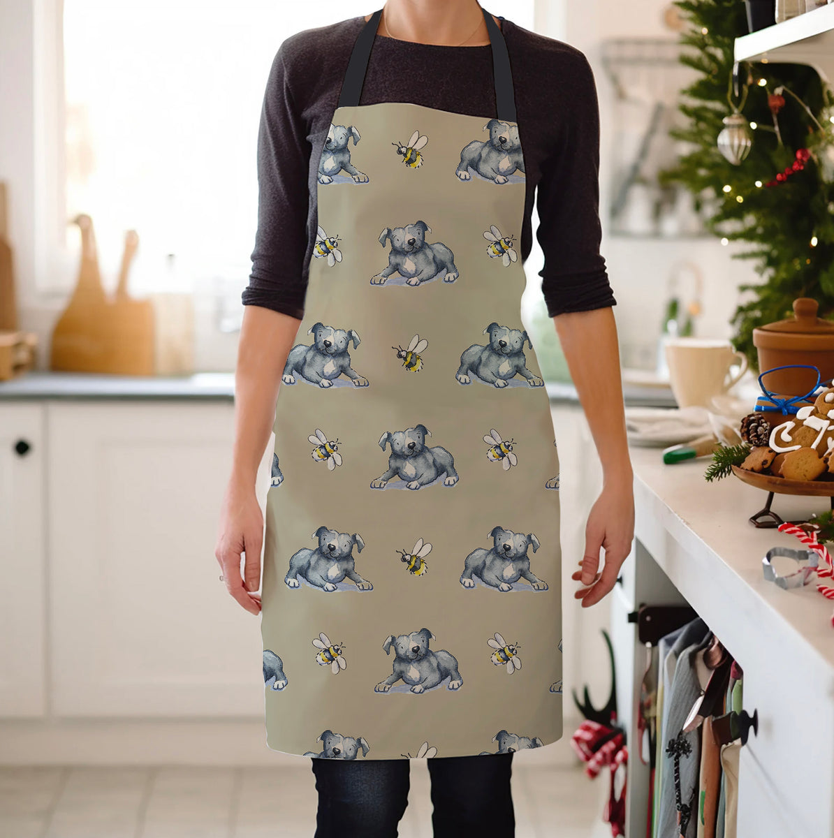 Staffie and Bee Apron – Villager Jim's Shop