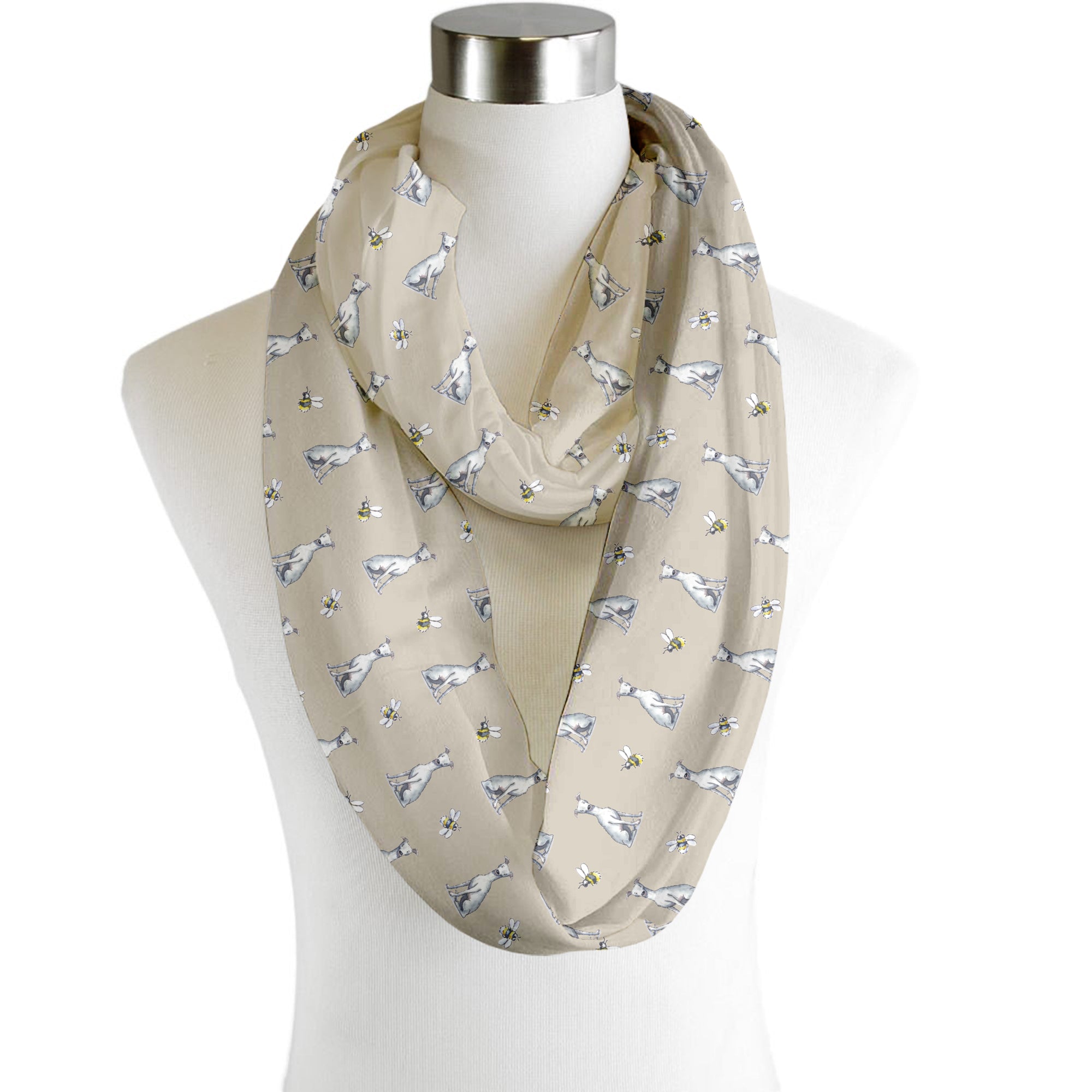 Whippet Silk Scarf